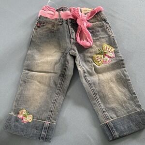 New Girls Duck Head SZ 5‎ Denim Jeans With a Zipper/Snap Closure Embroidered Y2K